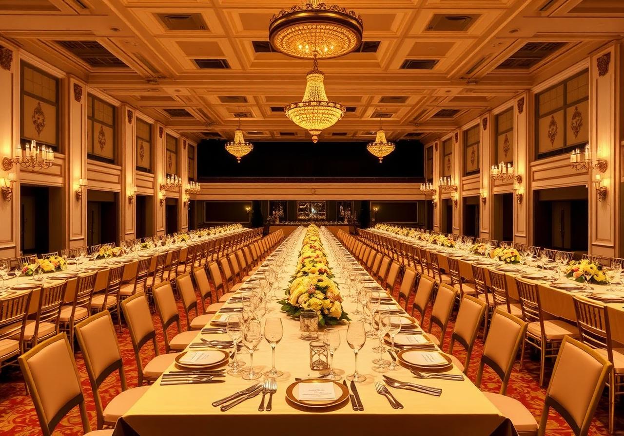 High-end Event Photography prompt: roulette themed event, luxury interior, warm ambient light