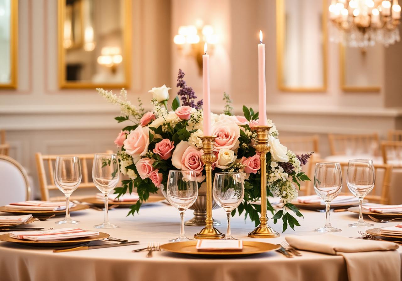 High-end Event Photography prompt: elegant premium interior, amber evening lighting, professional cocktail tables, guests smiling naturally, shallow depth of field